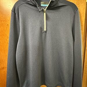 PGA Tour Navy and Cream Quarter-Zip Pullover